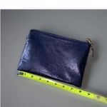 Anthropologie  Wristlet Leather Blue Metallic Shimmer NWOT Photo 7