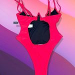 Nasty Gal Red High Cut Swimsuit Photo 4