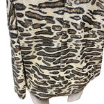 ZARA Top Special Edition Leopard Cheetah Print Sequin Blouse Shirt Size Medium Photo 8