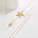 Gold Plated‎ Starfish and Shell Body Necklace Photo 5