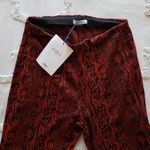 ZARA NEW  red snakeskin kick flare trousers‎ WOMENS SIZE S Photo 1