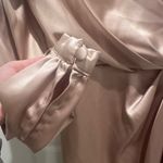 Revelry Vera Satin Dress Long Sleeve Maxi Size 8 Bridesmaids Cocktail Champagne Gold Photo 5