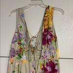 H&M WOMENS FLORAL V NECK LINEN MAXI DRESS MEDIUM Photo 6