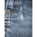 American Eagle  Womens Denim Blue Jean Skirt Size 0 Cotton Distressed Photo 5