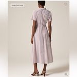 J.Crew  Cerise shirt-dress in striped cotton poplin White Deep Ember Photo 1