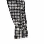 American Eagle NEW AEO Black & White Cozy Cabin Flannel Hoodie Button Down Shirt size Medium Photo 9