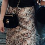 Lucy Paris Neutral Snake Print Midi Skirt Photo 1