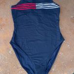 Tommy Hilfiger NWT Navy & red  one piece swimsuit size small Photo 2