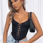 White Fox Boutique NWT Sweet Fantasy Bustier In Black Photo 0