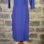 Jolibel Ruffled Sheath Dress Formal Occasion Cocktail Party Guest Evening 6 Blue Photo 4