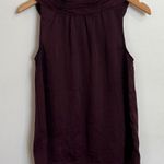 Loft Deep Purple Shell with Gathered Neckline Photo 5