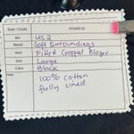 Soft Surroundings Soft Surroundings Crop Fitted Blazer Black Large Photo 13