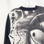 Nightmare Before Christmas Bomber Jacket Medium Halloween Zip Up Black 1676 Photo 5