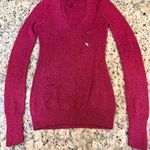 EXPRESS Women's V-Neck Sweater - Deep Pink Photo 0