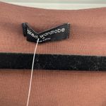 Naked Wardrobe  Smooth Keyhole Cropped Top Shirt Brown NWT Long Sleeve Photo 3