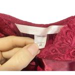 Victoria's Secret Victoria Secret Red Lace Sheer Pleated Babydoll Slip Dress XS Adjustable Straps Photo 3