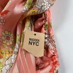 Madden NYC Corset Crop Womens Top Sz S Peach Milkmaid Y2K Coquette Fairy Floral Orange Photo 9