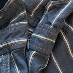 Ten Sixty Sherman Pinstriped Navy Blue & White Linen Blend Cropped Jumpsuit, size XS Photo 11