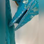 Sister Max Beaded Art Deco 20s Sequin Long Sleeve Dress, Size Large Blue Photo 2