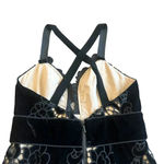 Saylor Black Velvet Cutout Dress Deep V-Neck Cocktail Date Flattering Size Small Photo 6