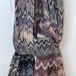 Apt. 9  pleated rayon multi colored scarf/wrap. Black, gray , plum, with fringe. Photo 0