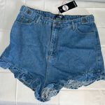 Boohoo NWT High Waist Jean Shorts! Photo 0