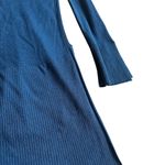 Free People Long-Length Teal Blue Criss Cross Pullover Sweater Bell Sleeves XS Photo 8