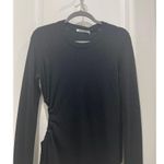 Alexander Wang NWT T  Wool Black Long Sleeve Asymmetrical Sweater W/ Cut Out Sz M Photo 2