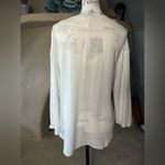 frame denim  Mirrored Lace Up Tie Front Blouse Photo 6