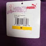 Puma Womens Athletic Sporty Short Sleeve Purple Logo Crop Top Size M Photo 6