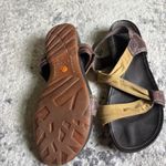 Timberland  leather and gold canvas strappy sandals woman's size 9.5 Photo 2