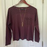 Madewell Plum Effortless Dot Tee Photo 3