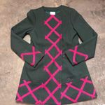 Elevenses Anthropologie  Green Pink Tamarisk Lattice Coat Preppy Womens 8 Photo 0