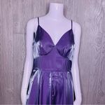 Romwe Nwt  Solid Metallic purple Cami Dress holographic color shifting dress sm Photo 2