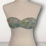 Victoria's Secret EUC  Multicolor Paisley Floral Print Bandeau Bikini Top Size 32B Photo 0