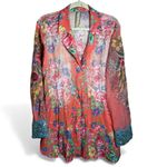 Arrata Silent Journey NWOT Girls Are Young Button Down Mesh Embroidered Top XL Pink Photo 4