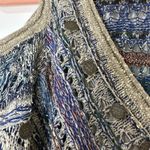 Cecilia Prado Crochet Lace Cold Shoulder V Neck Metallic Maxi dress Photo 6