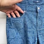 7 For All Mankind Pants The Skinny Moroccan Blue Jacquard 30 7FAM Womens Photo 5