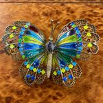 Vintage Colorful Enamel Butterfly Brooch / Pin Photo 0