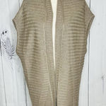 Chico's  Taupe and Silver Sleeveless Long Sweater Vest Size 1 Medium Photo 0