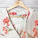 Forever 21 Floral Surplice Wrap Long Sleeve S Photo 1