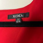 XOXO Red Square Neck Cap Sleeve Above The Knee Dress Size 13/14 NWT Photo 3