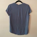 Patagonia Blue V-neck Short Sleeve Shirt Gorpcore Travel Women's size Medium Photo 3