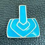 Vintage 925 Signed Blue Topaz CZ Stone Enamel Purse Pendant 3.8g Photo 10