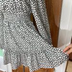 Missguided ASOS Daisy Dot Smocked Long Sleeve Ruffle Tiered Mini Dress – Sz 10 Photo 10