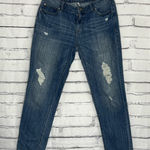 Jennifer Lopez  Boyfriend Jeans Mid Rise Distressed Medium Wash Women’s 4 Grunge Photo 0