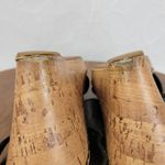 B.O.C Womens Schirra Sandals 7 Black Leather Cork Wedge Sling Back Buckle Strap Photo 9