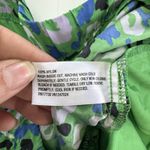 Diane Von Furstenberg  Pants Womens Large Green Blue Floral Nylon Drawstring Boho Photo 3