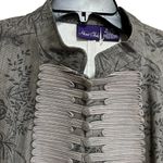 Hunt Club Vintage  Jacket Sz XL Gray Military Equestrian Coastal Cowgirl Western Photo 1