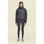 Girlfriend Collective  Sherpa Pullover Women Medium Grey‎ Crop Quarter Zip Photo 4